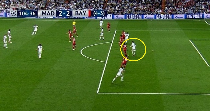Cristiano Ronaldo offside, Real Madrid 4-2 Bayern Munich, Champions League