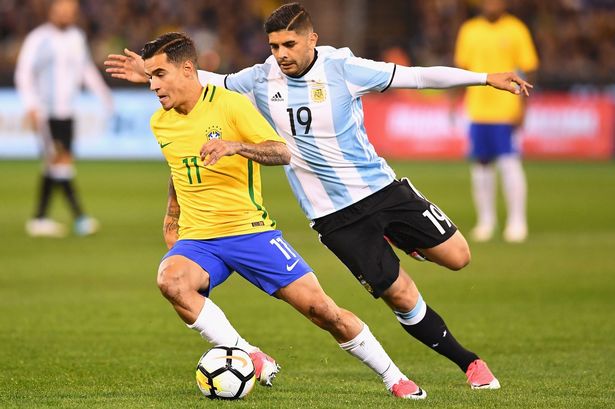 Image result for argentina vs brazil kit 2017