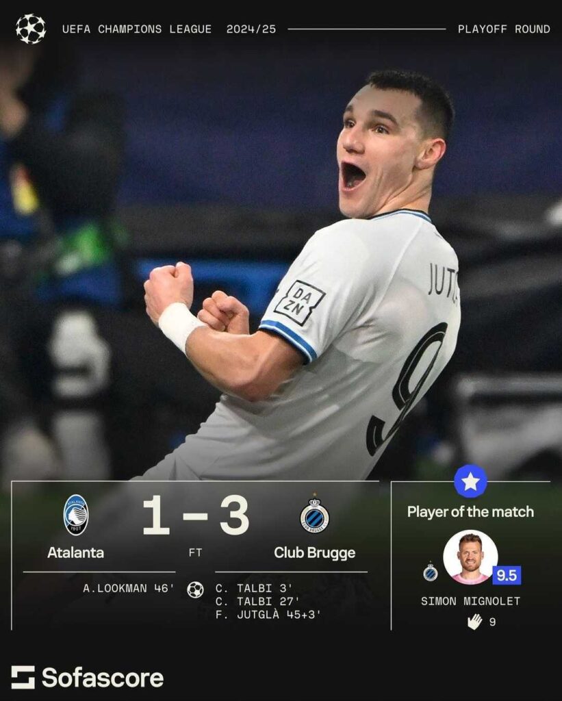 UCL Playoff Round Recap: Club Brugge