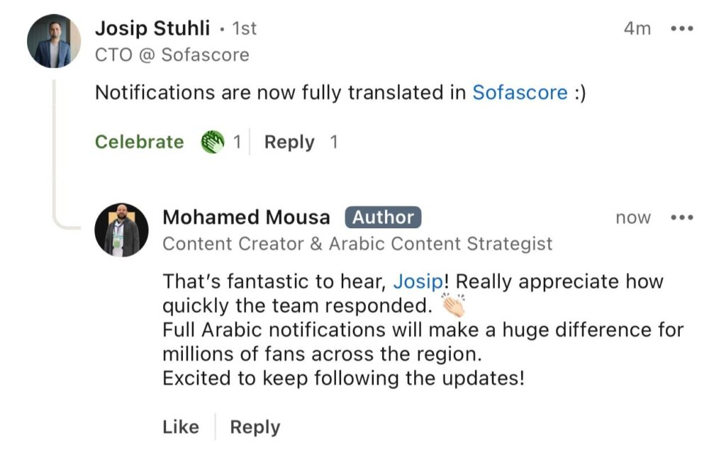 Arabic user experience