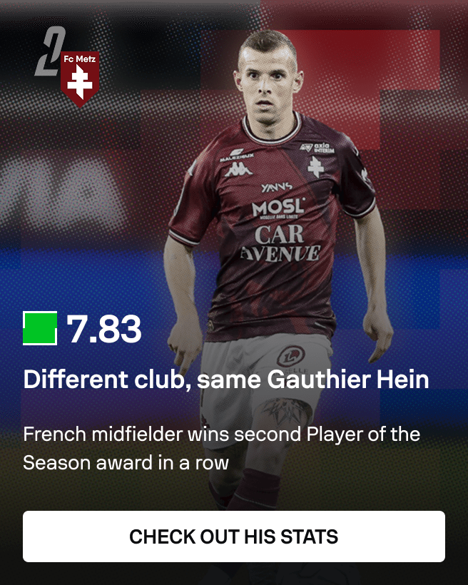 Sofascore Player of the Season, Gauthier Hein
