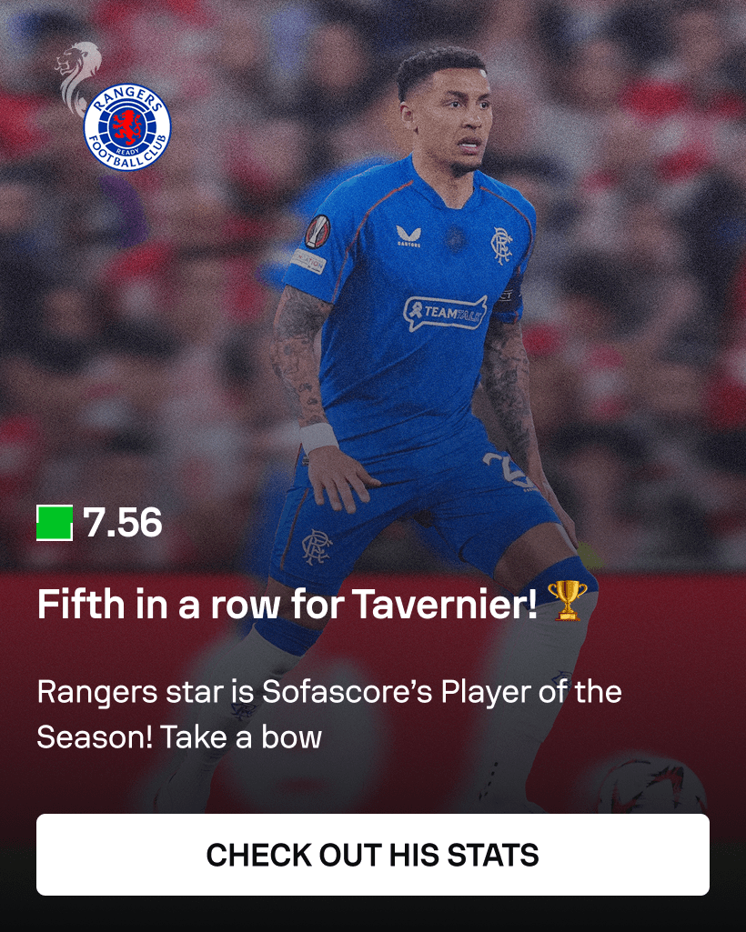 Sofascore Player of the Season, James Tavernier