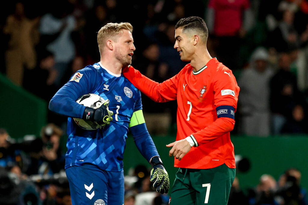Kasper Schmeichel, Cristiano Ronaldo