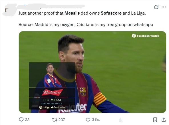 Sofascore and Messi's Father