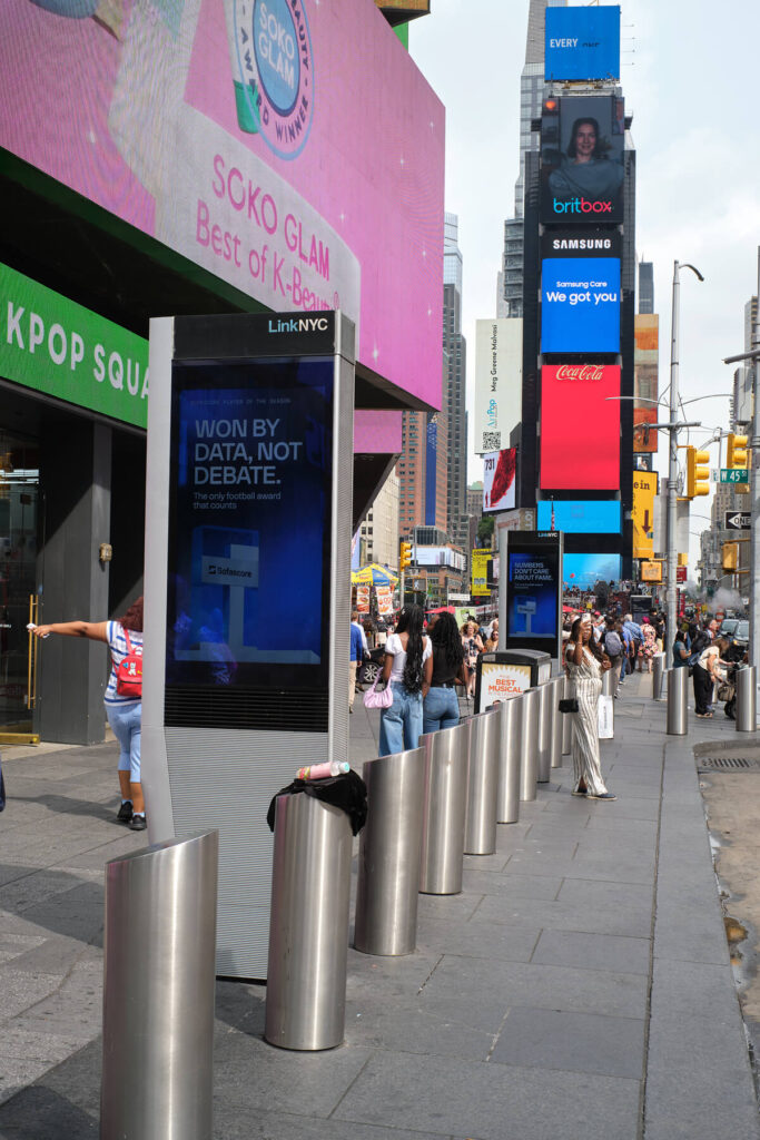 Sofascore at Times Square With Player of the Season Billboard