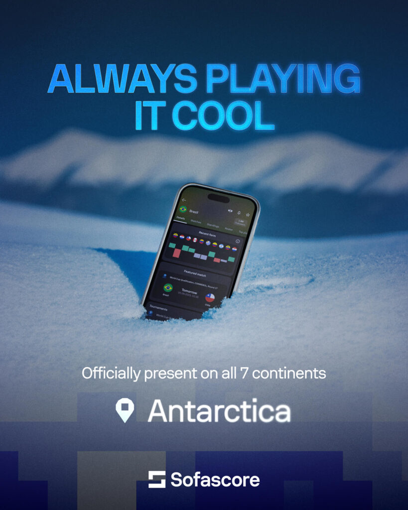 Sofascore in Antarctica