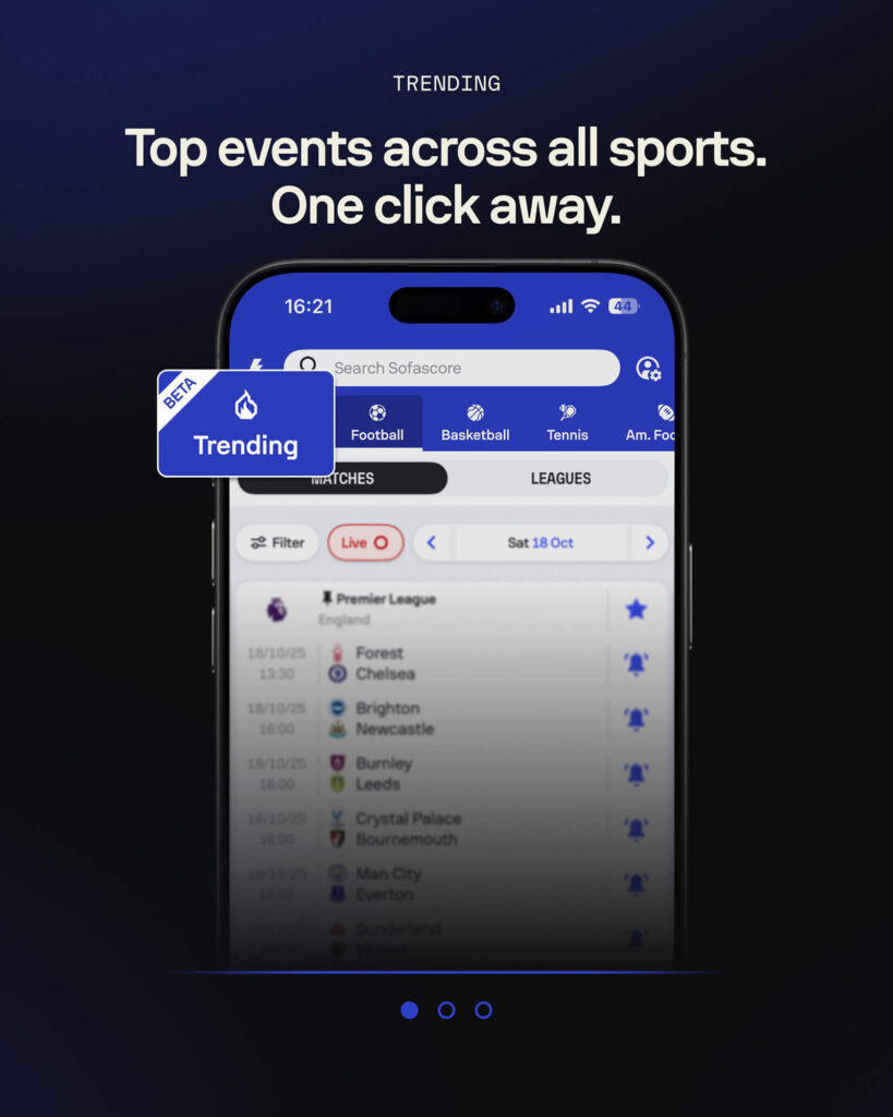Sofascore’s New Home Screen