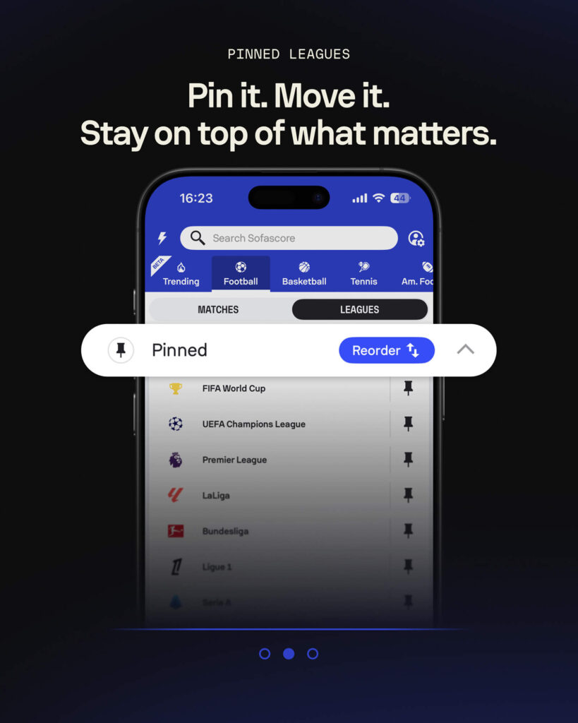 Sofascore’s New Home Screen
