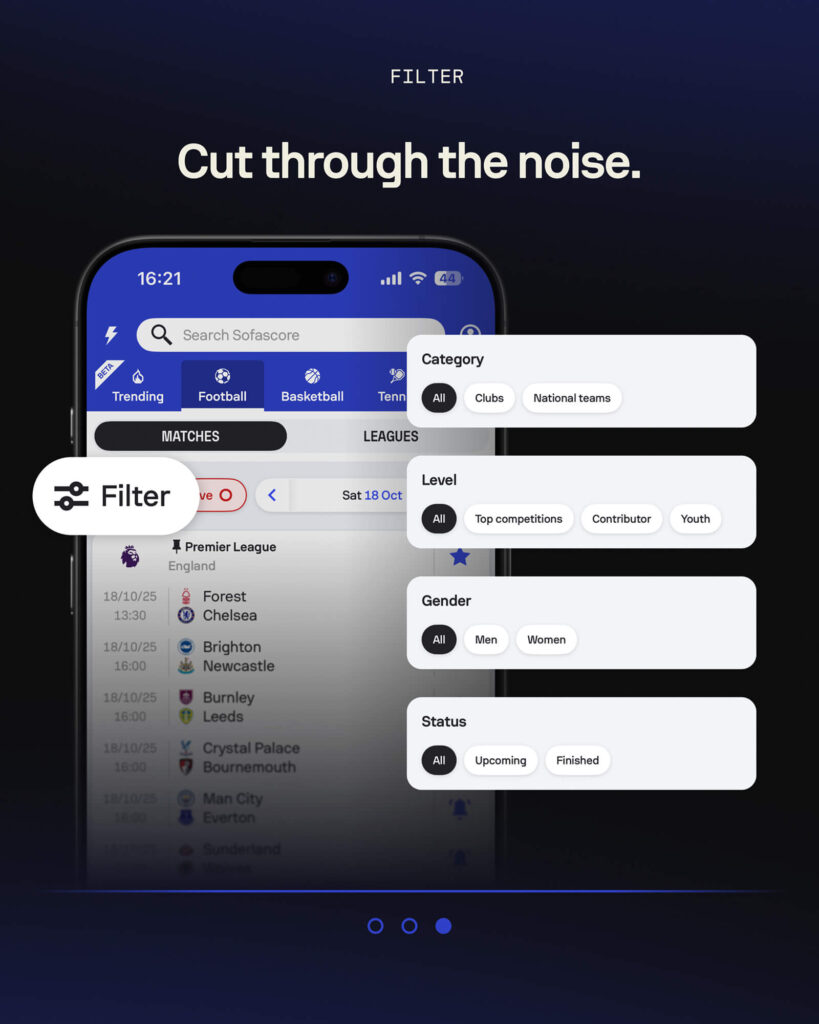 Sofascore’s New Home Screen